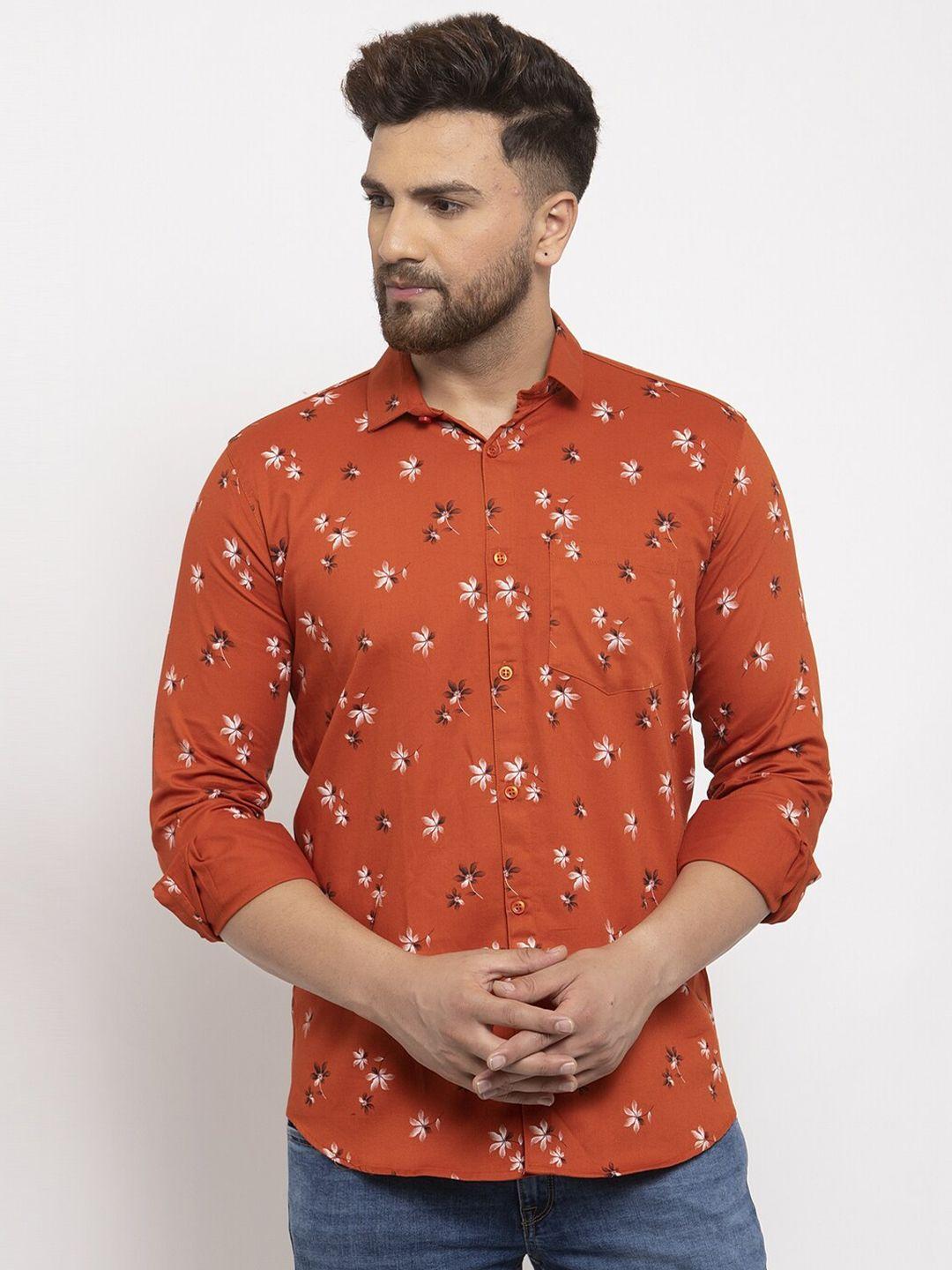 hanumntra comfort floral printed casual shirt