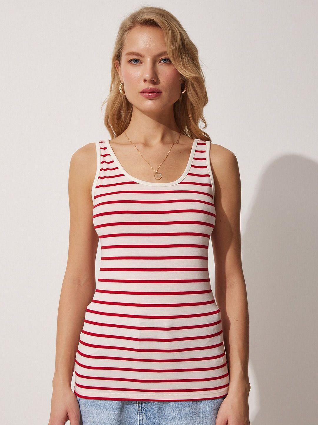 happiness istanbul striped pure cotton tank top