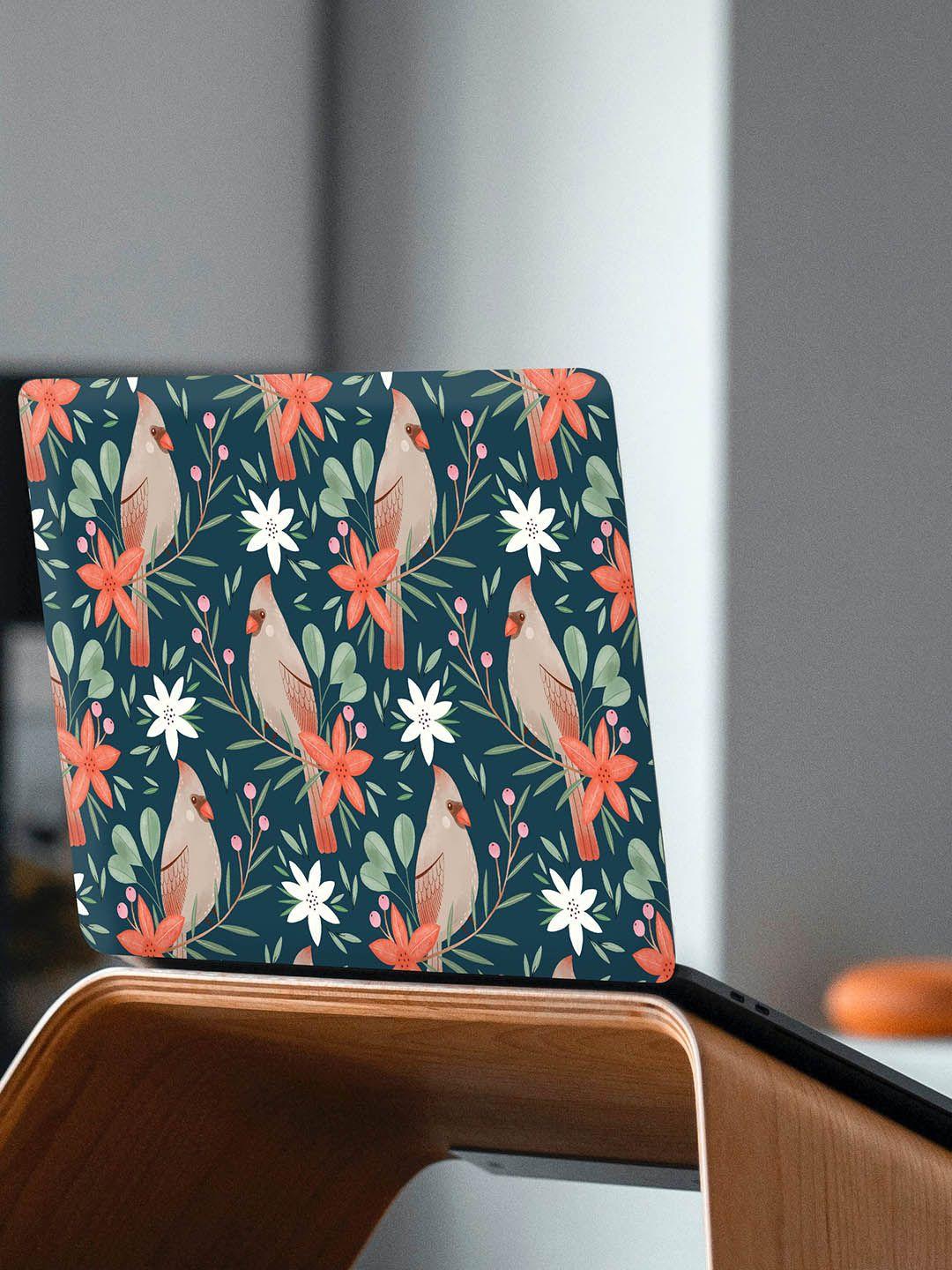 happywagon northern cardinal (blue) laptop skin