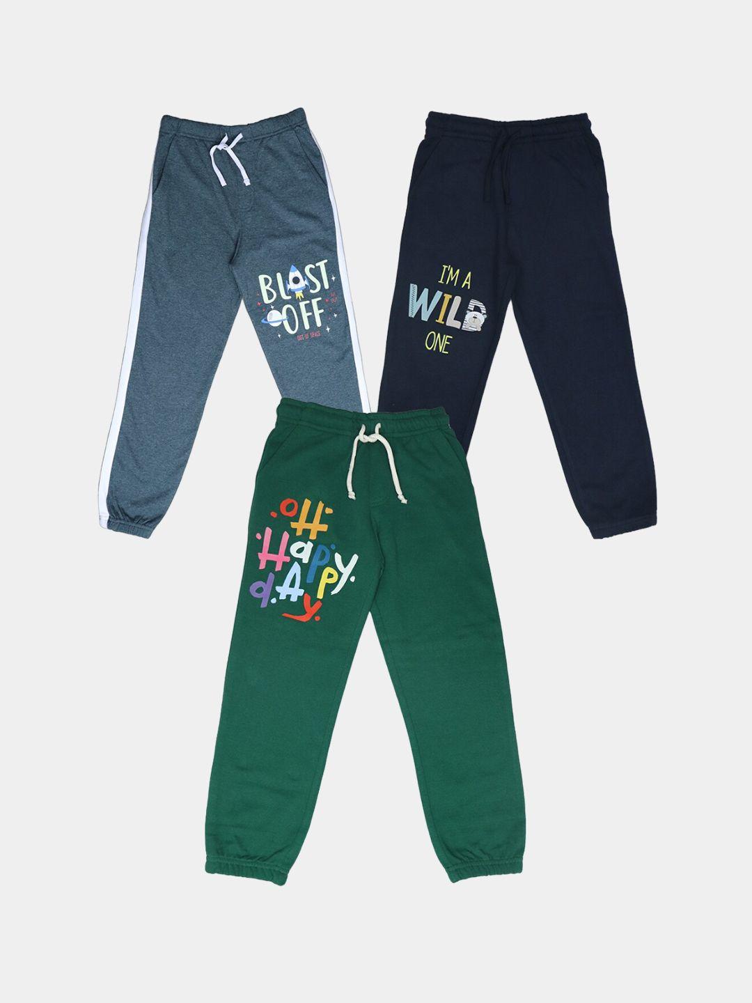harbor n bay boys pack of 3 printed cotton joggers