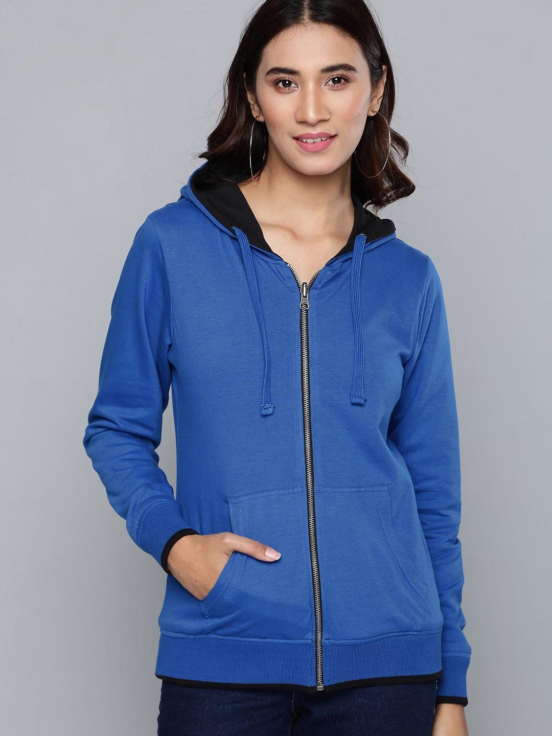 harbor n bay hooded reversible fleece front-open sweatshirt