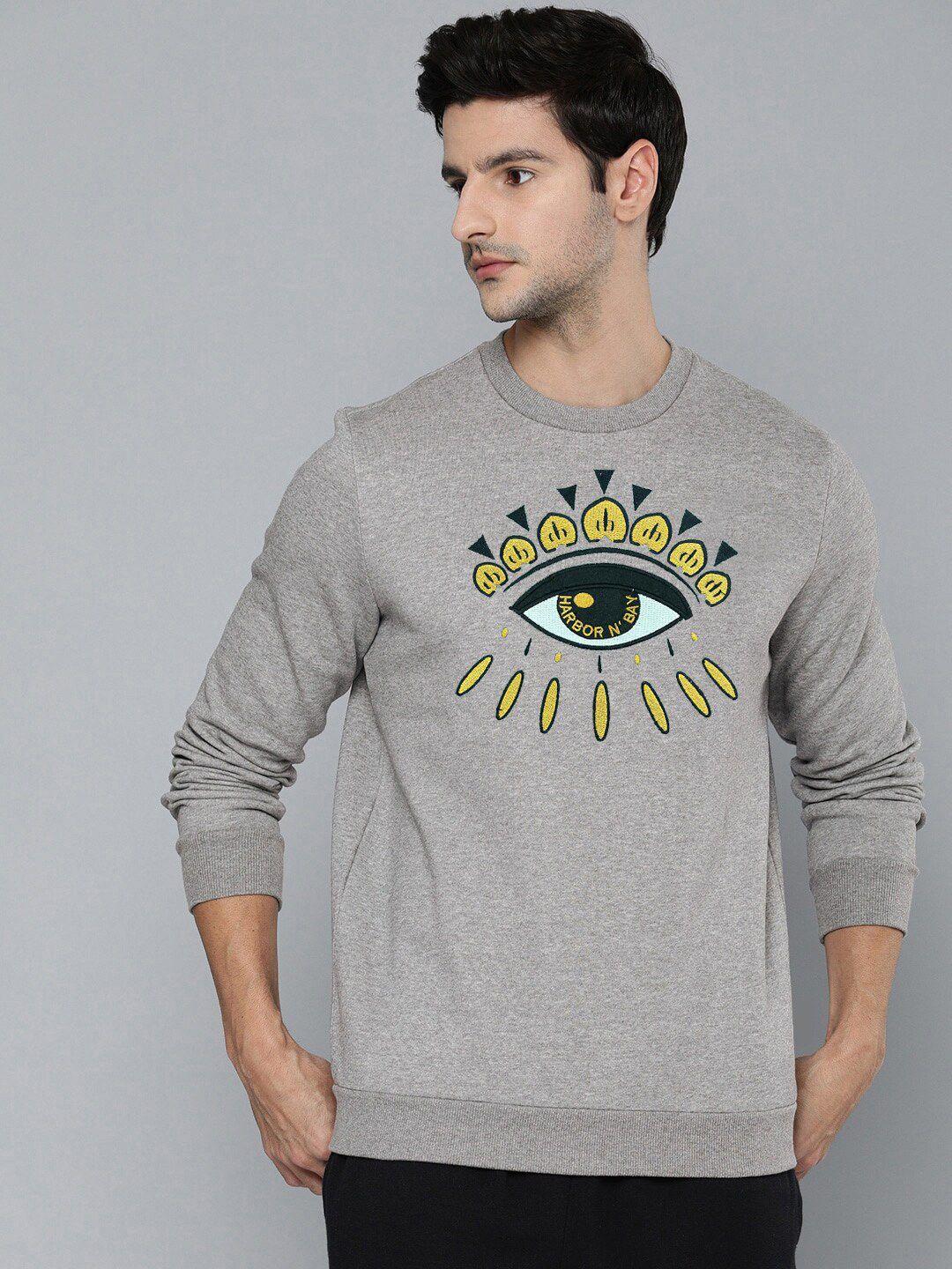 harbor n bay men printed cotton sweatshirt