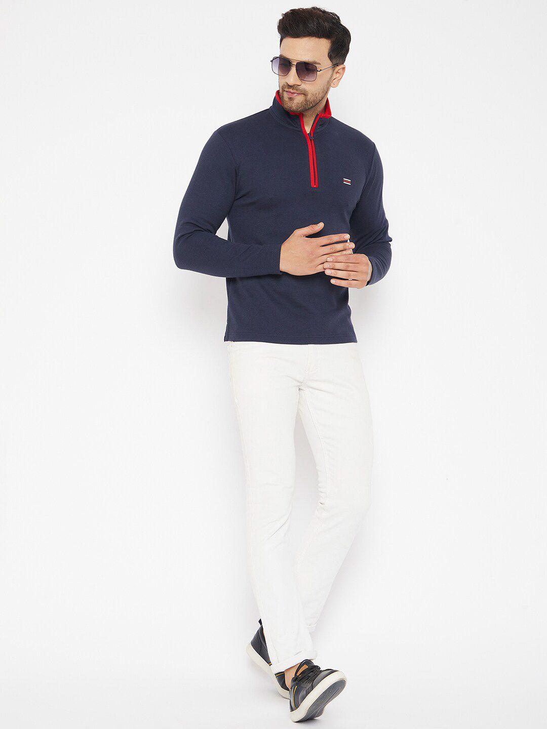 harbor n bay mock collar fleece sweatshirt