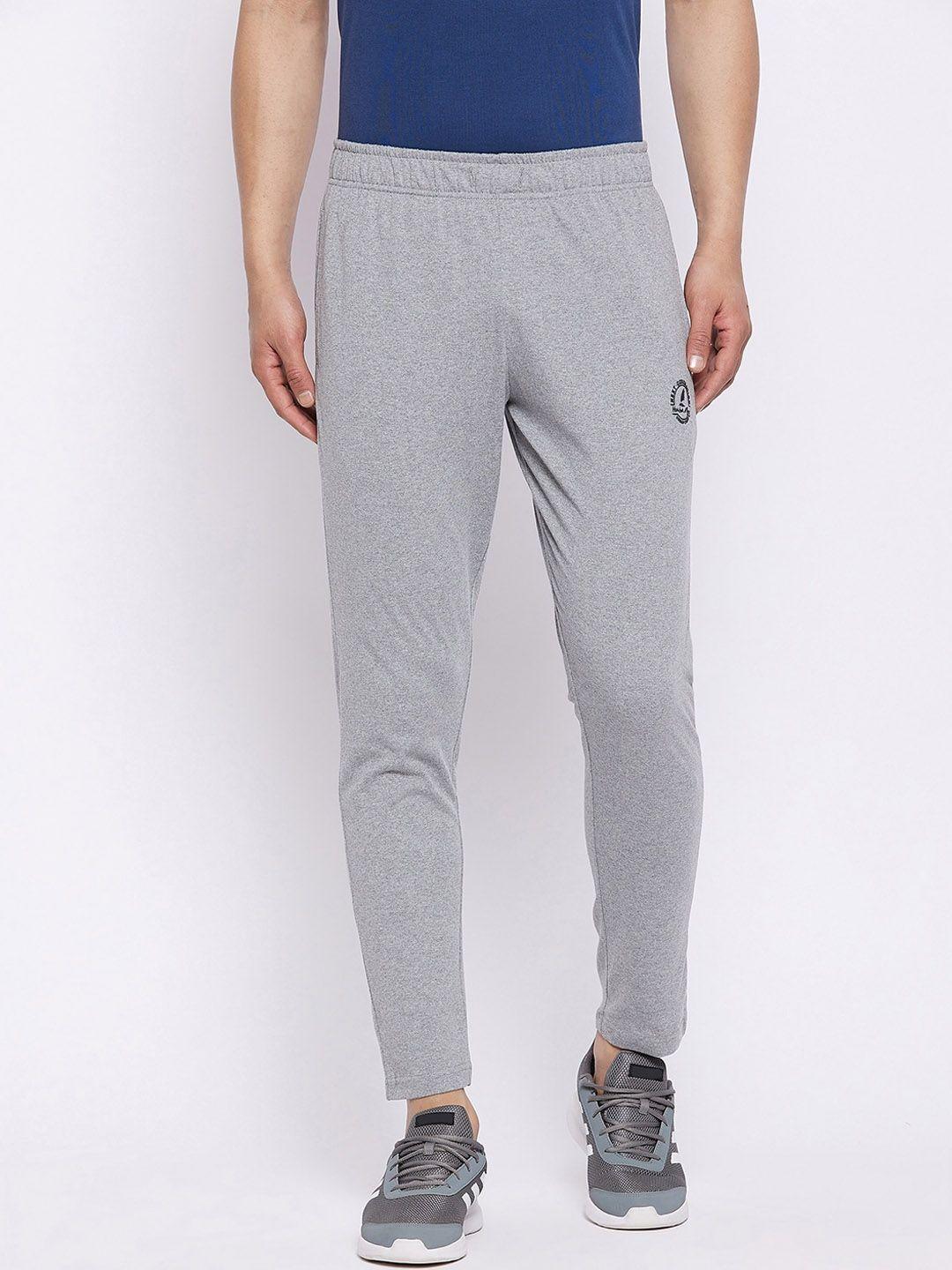 harbornbay men grey solid cotton track pants