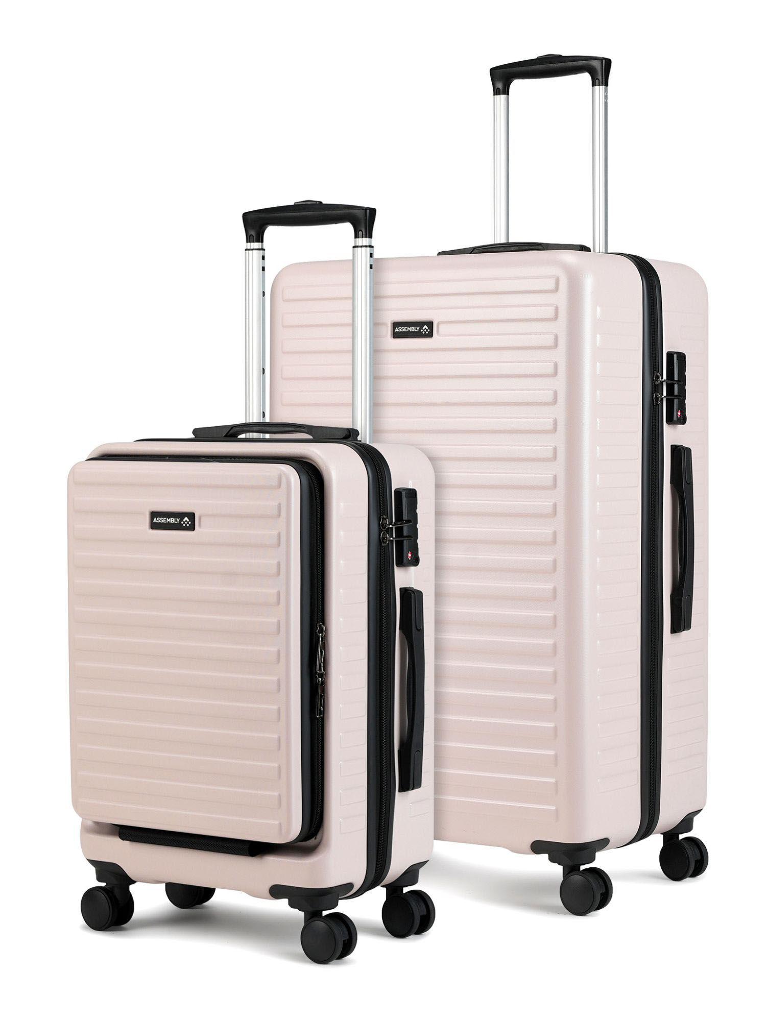 hard luggage set of 2 cabin trolley & large check-in desert ivory