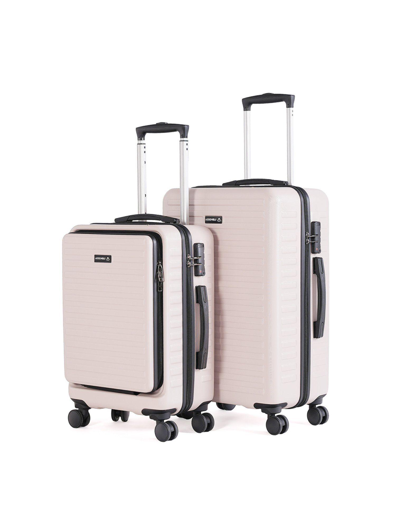 hardbody set of 2 trolley-medium checkin & cabin suitcase-ivory