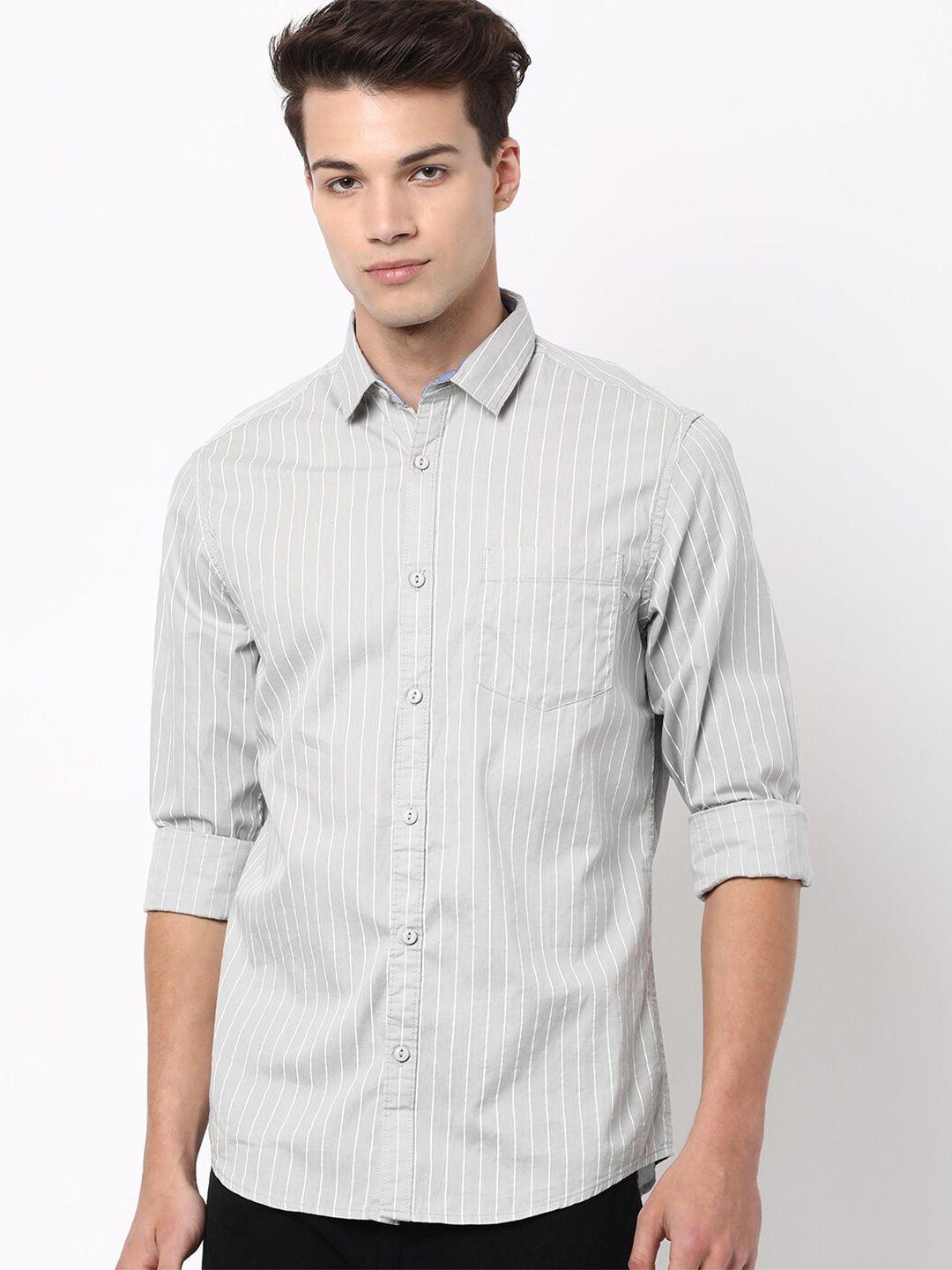 hardsoda vertical stripes cotton casual shirt