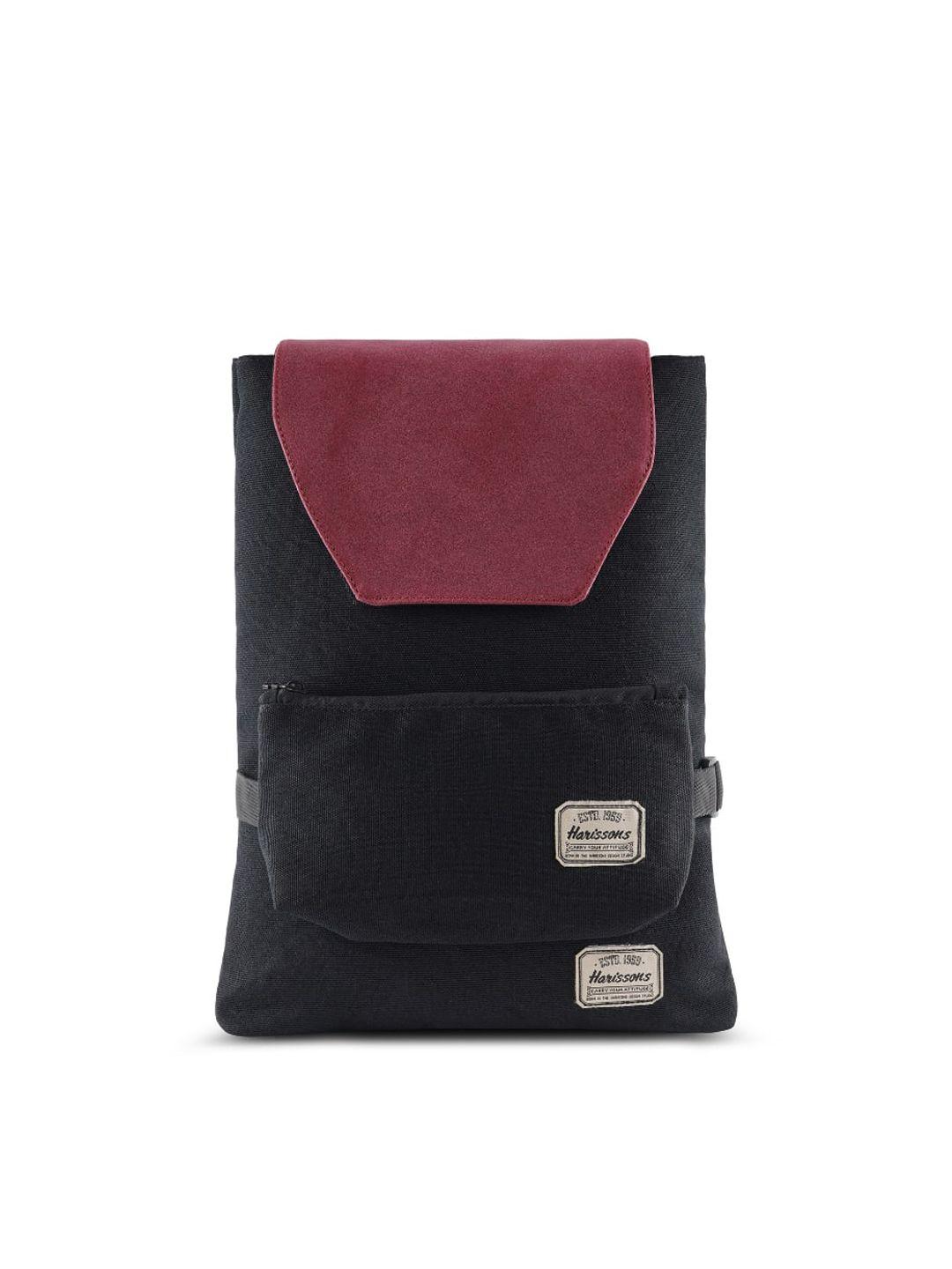 harissons black & maroon 15.6 inch laptop bag