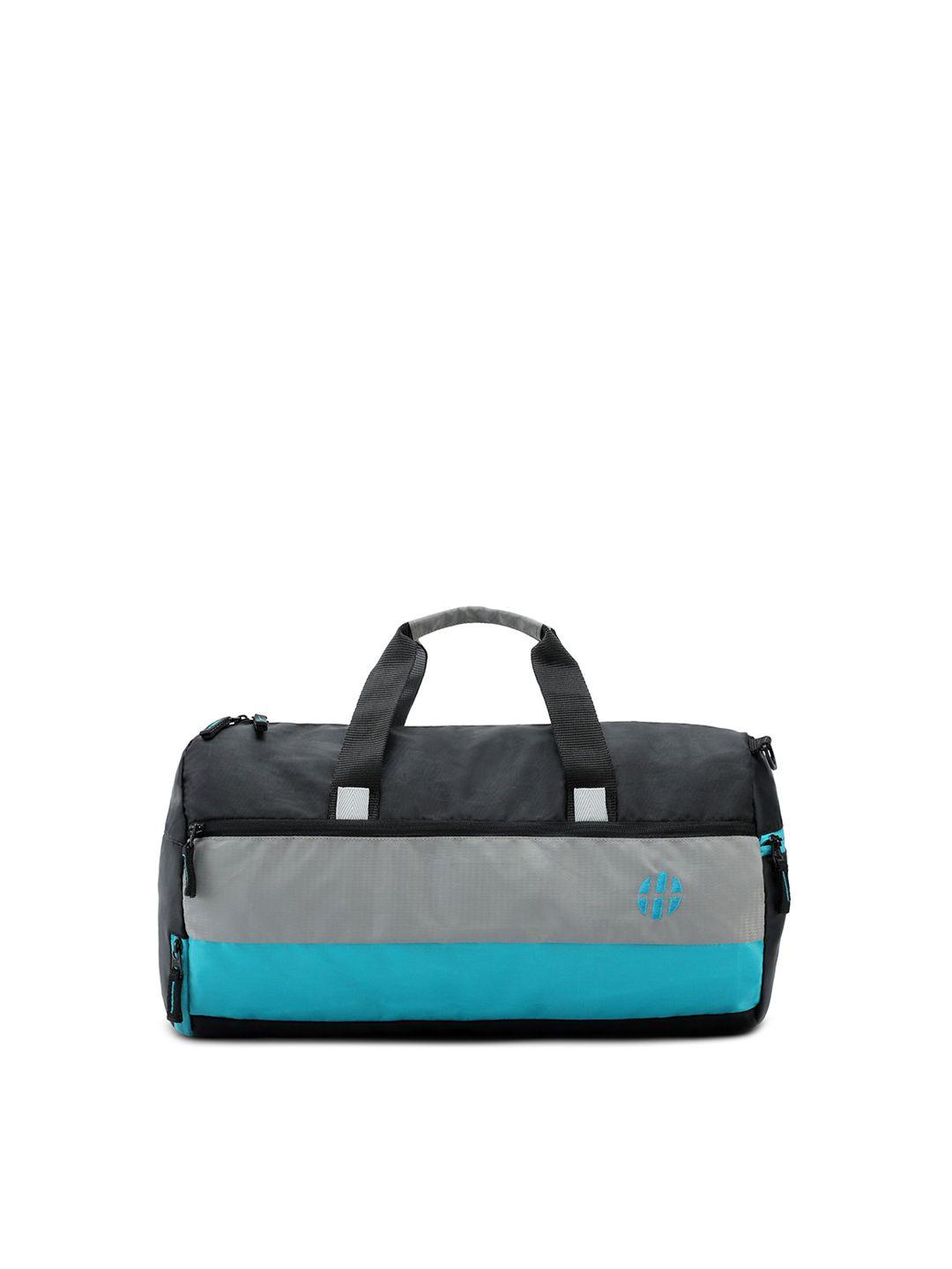 harissons black colourblocked duffel bag