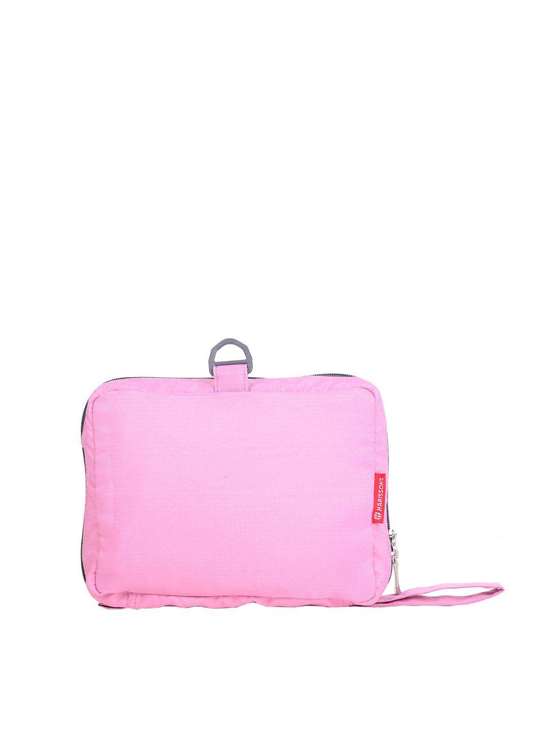 harissons pink solid toiletry pouch travel accessory