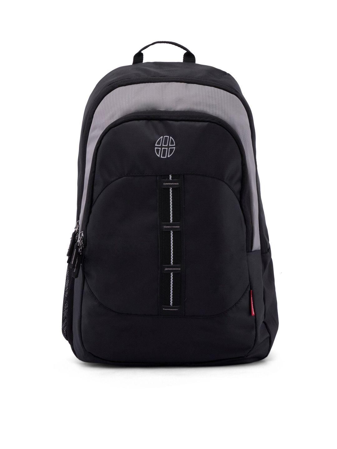 harissons unisex black & grey colourblocked backpack