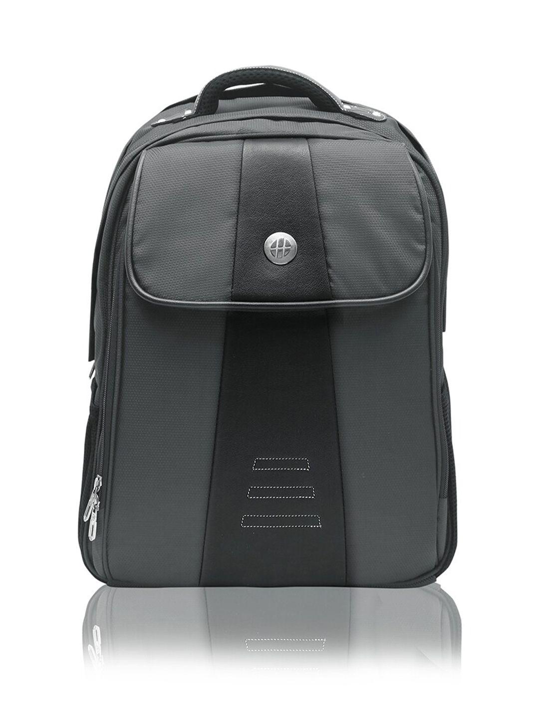 harissons unisex grey & black 16 inch backpack