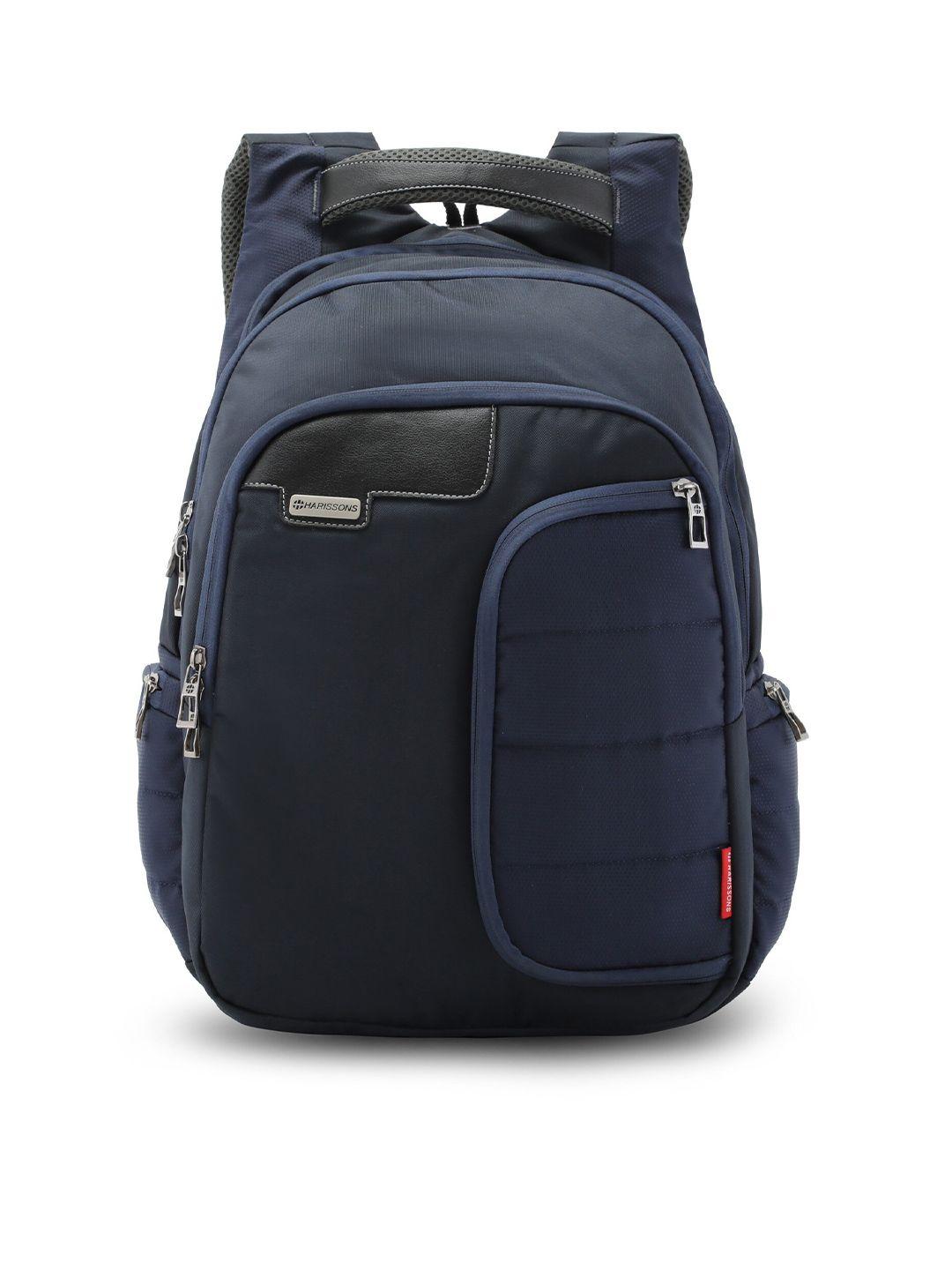 harissons unisex navy blue backpack with usb charging port