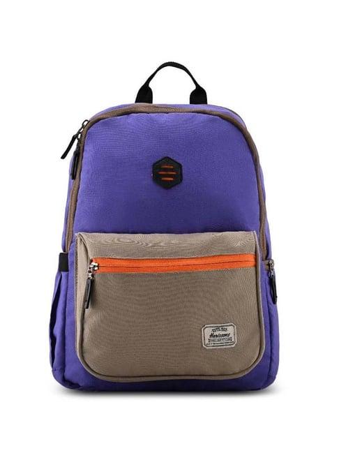 harissons zing purple polyester solid backpack - 27 ltrs