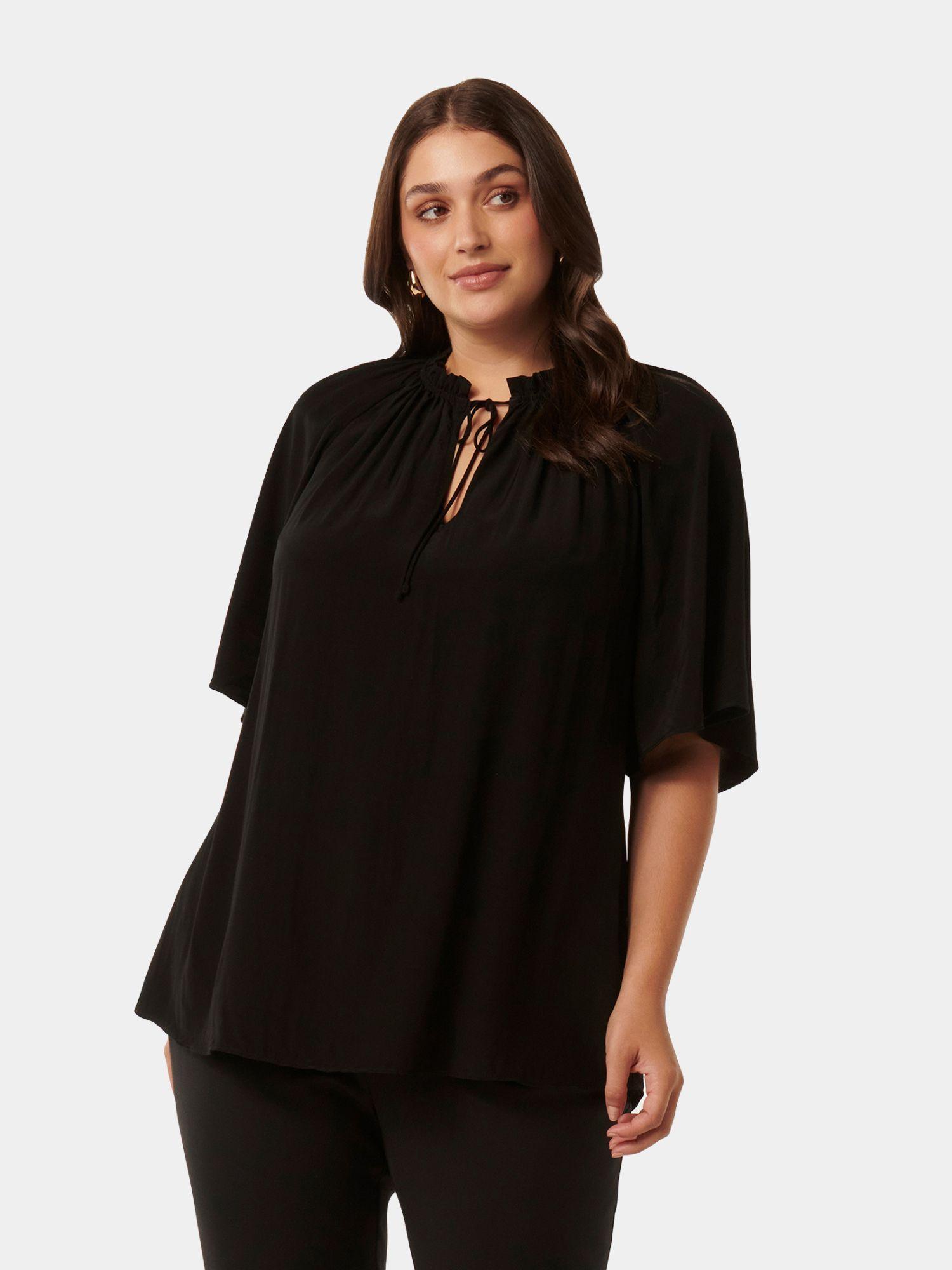 harlow curve ruffle neck top