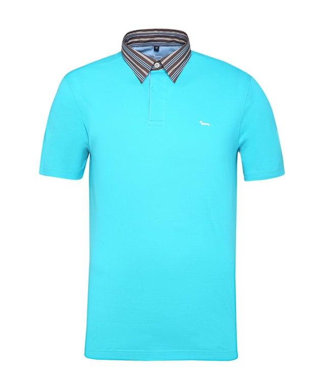 harmont & blaine blue regular fit polo t-shirt