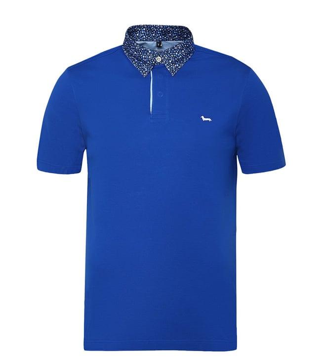 harmont & blaine blue regular fit polo t-shirt