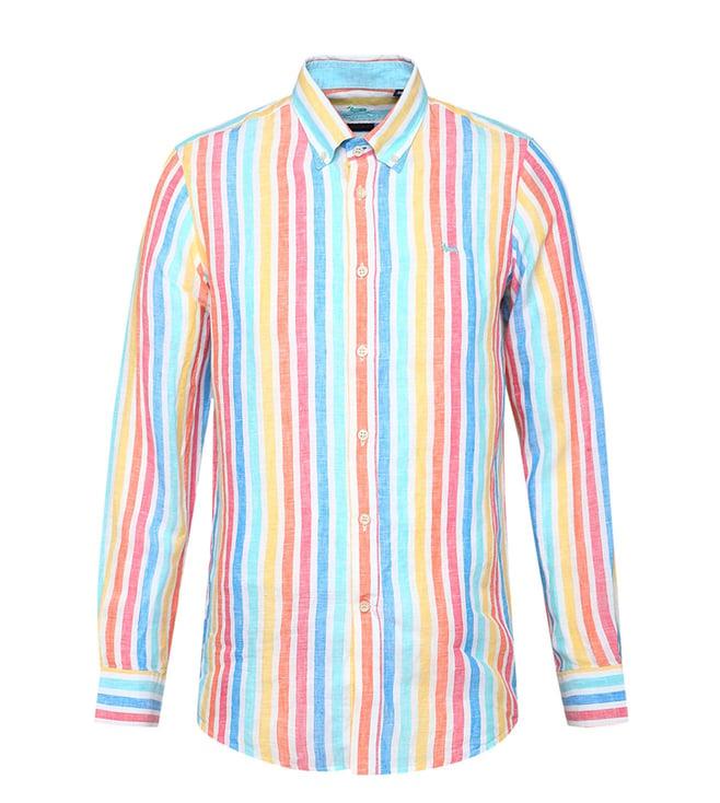 harmont & blaine multi striped regular fit shirt