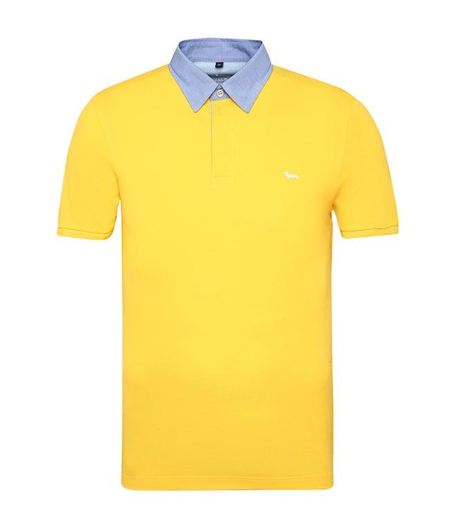 harmont & blaine yellow regular fit polo t-shirt