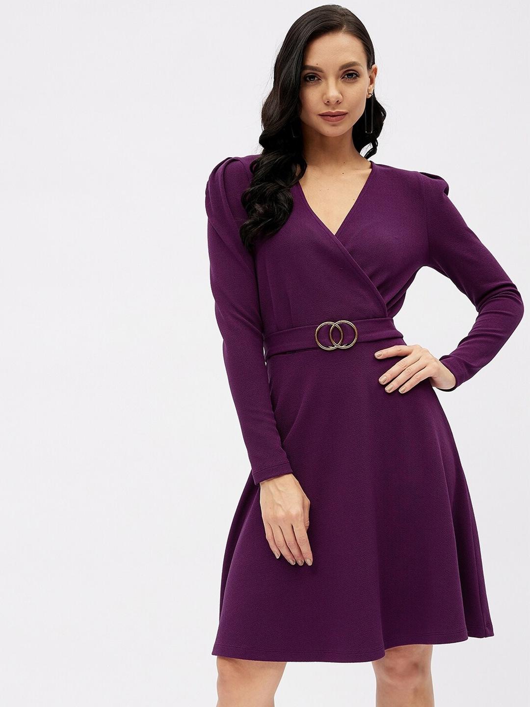 harpa purple wrap dress