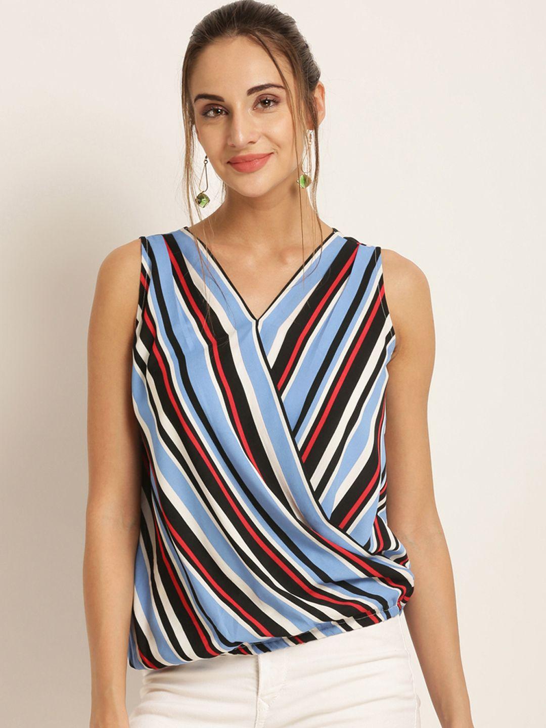 harpa women multicoloured striped wrap top