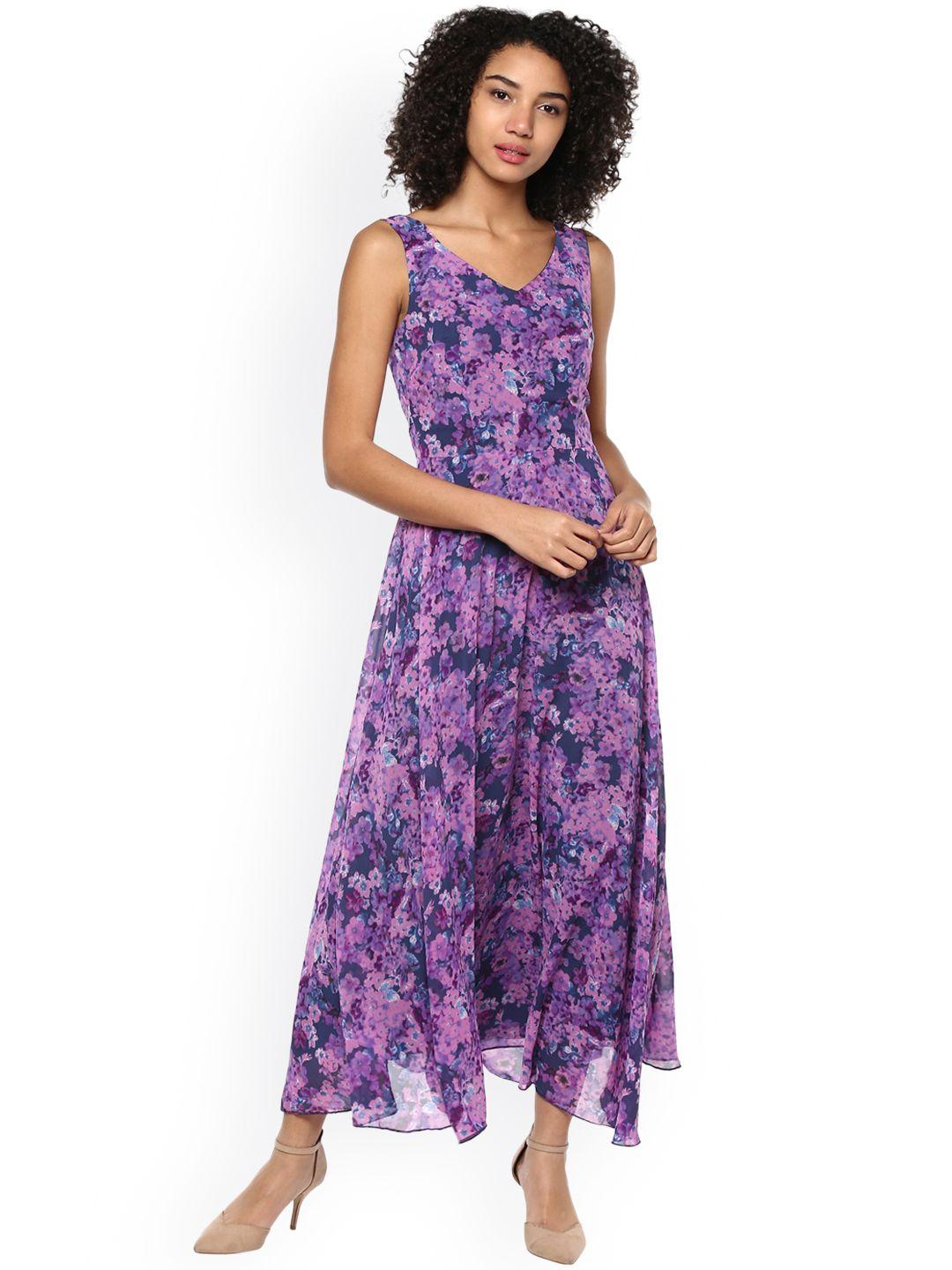 harpa women purple printed maxi dress