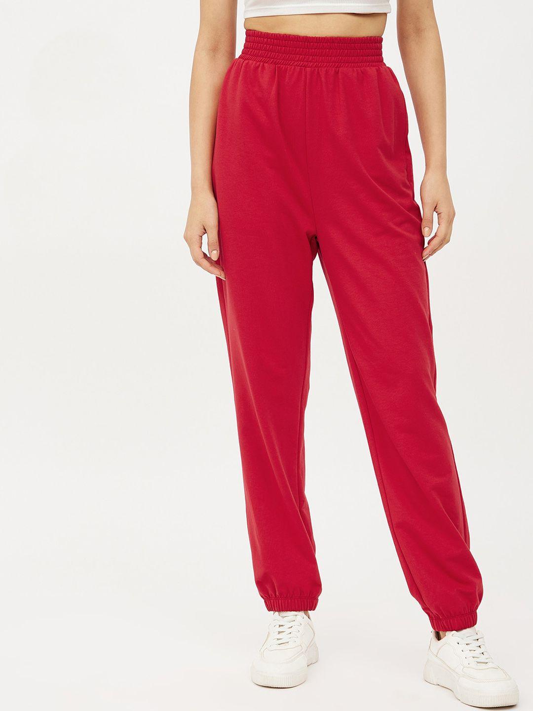 harpa women red solid joggers