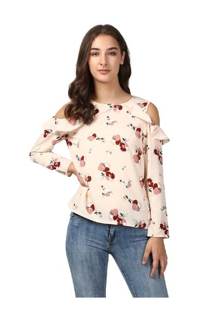 harpa beige floral print top