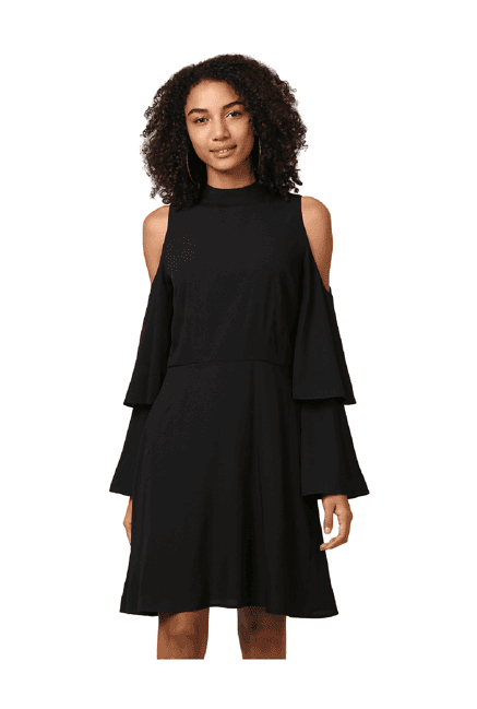 harpa black above knee dress