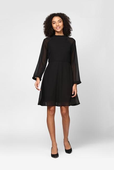 harpa black above knee dress