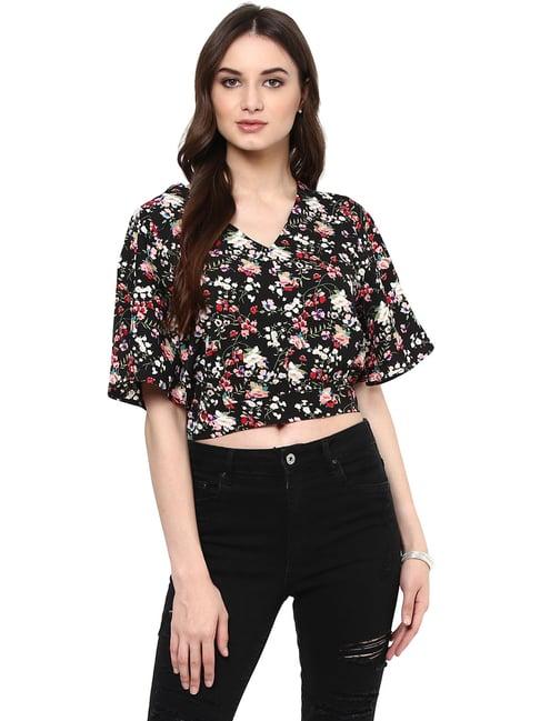 harpa black floral print top