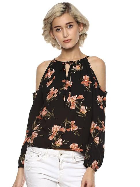 harpa black floral print top