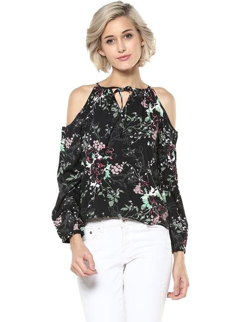 harpa black floral print top