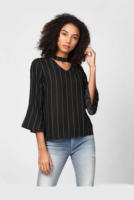 harpa black striped top