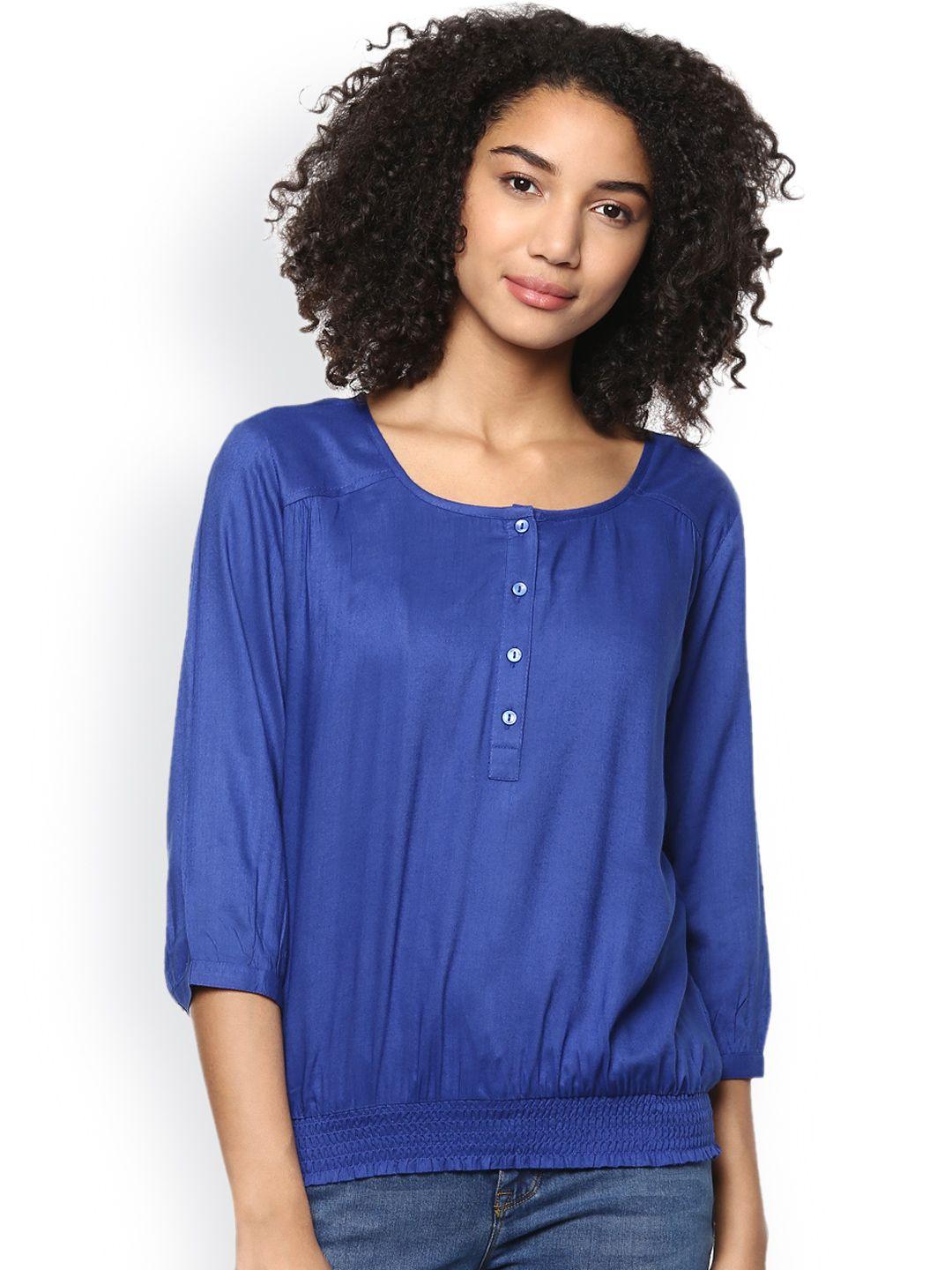 harpa blue blouson top