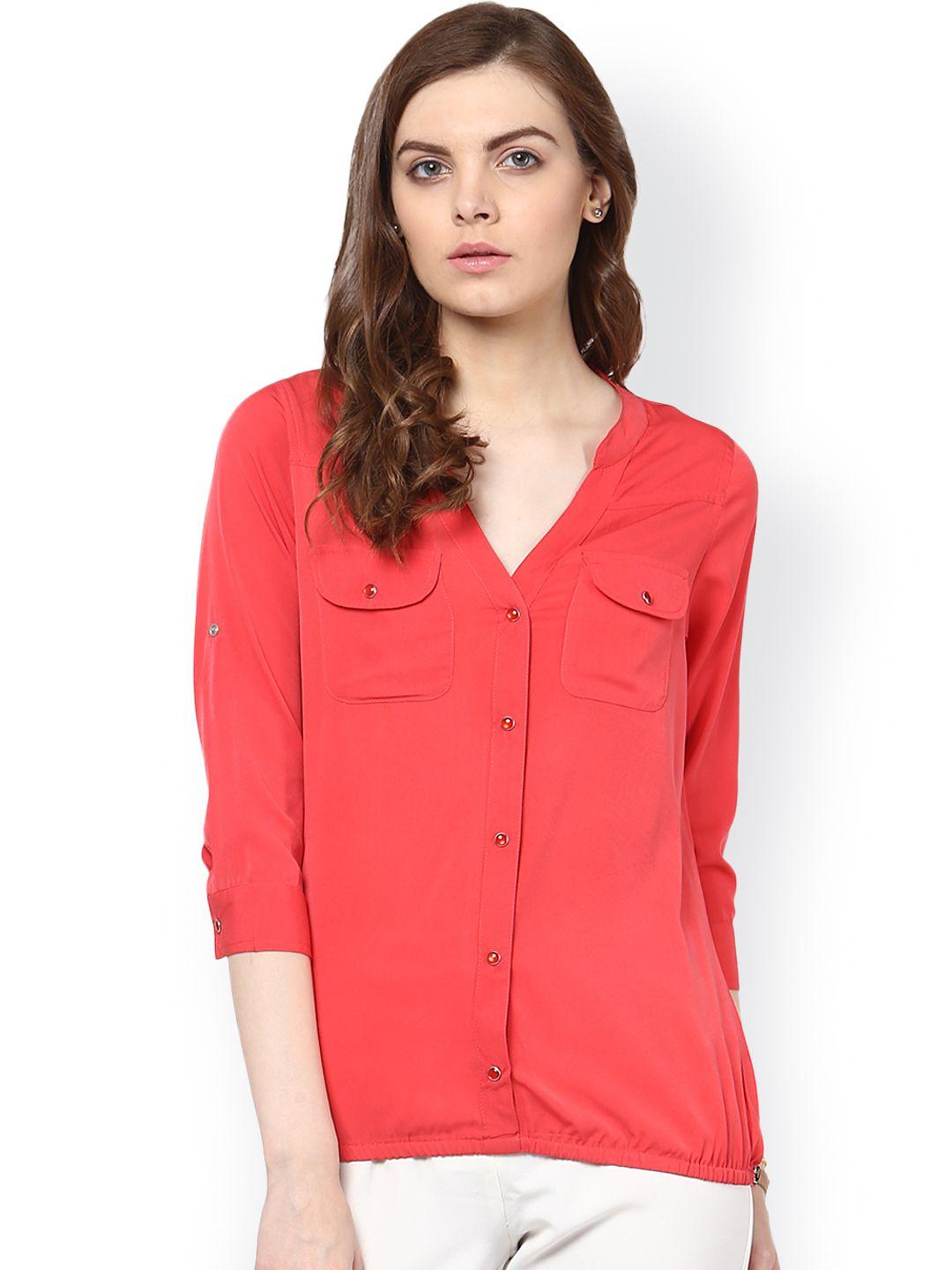 harpa coral pink casual shirt