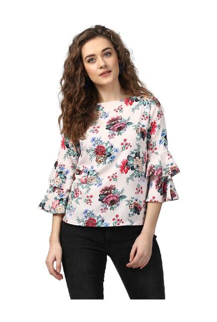 harpa cream floral print top