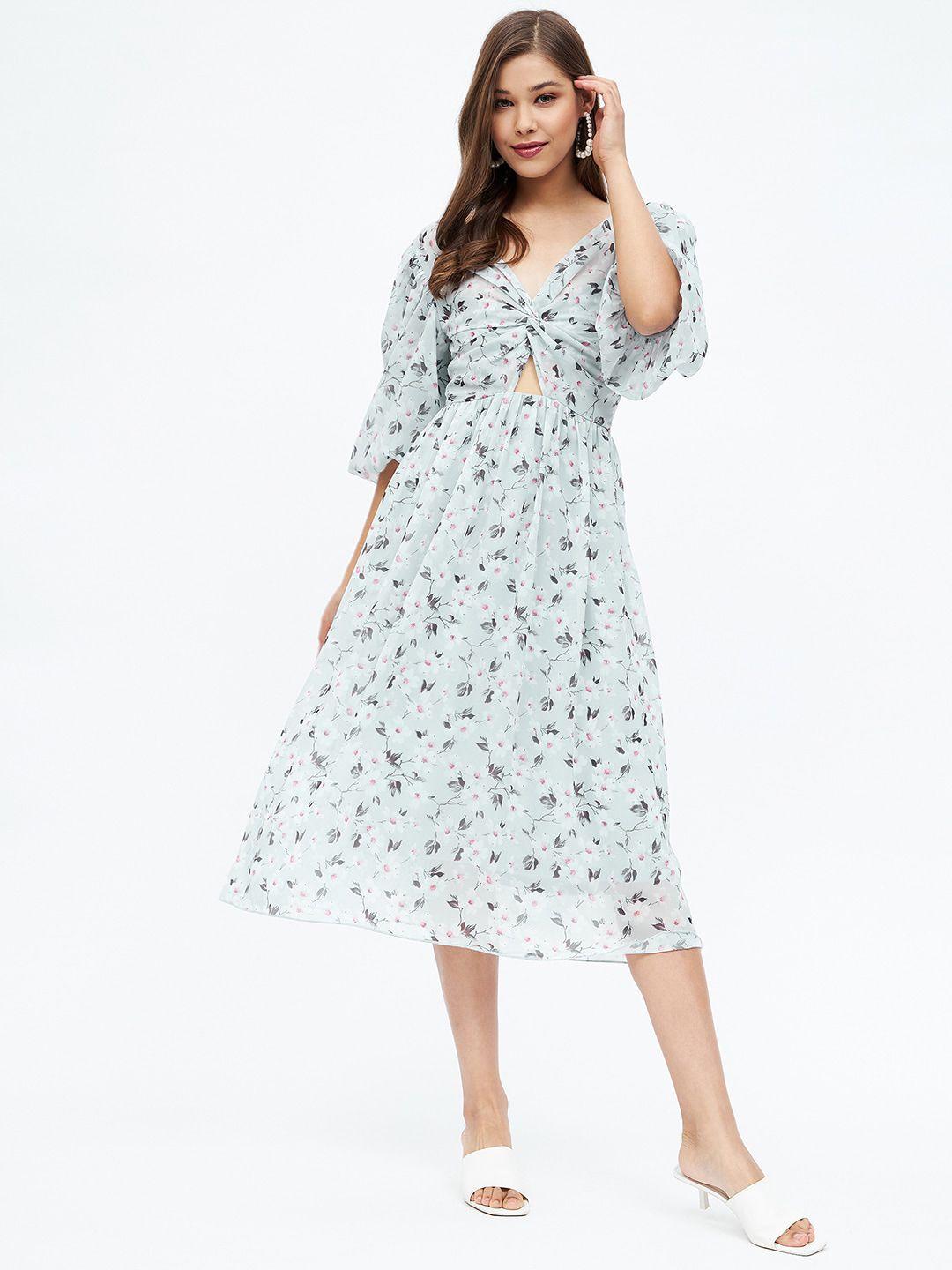 harpa floral printed a-line midi dress