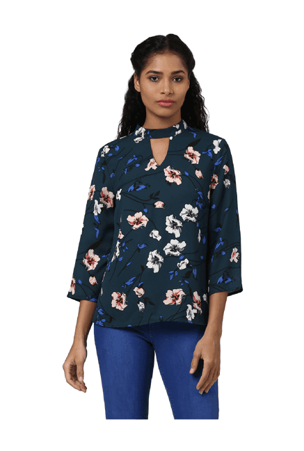 harpa green floral print top