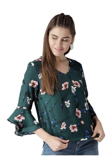 harpa green floral print top