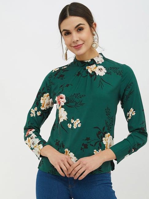 harpa green floral print top