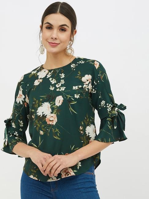 harpa green floral print top