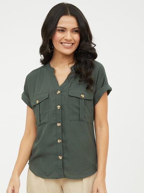 harpa green regular fit shirt