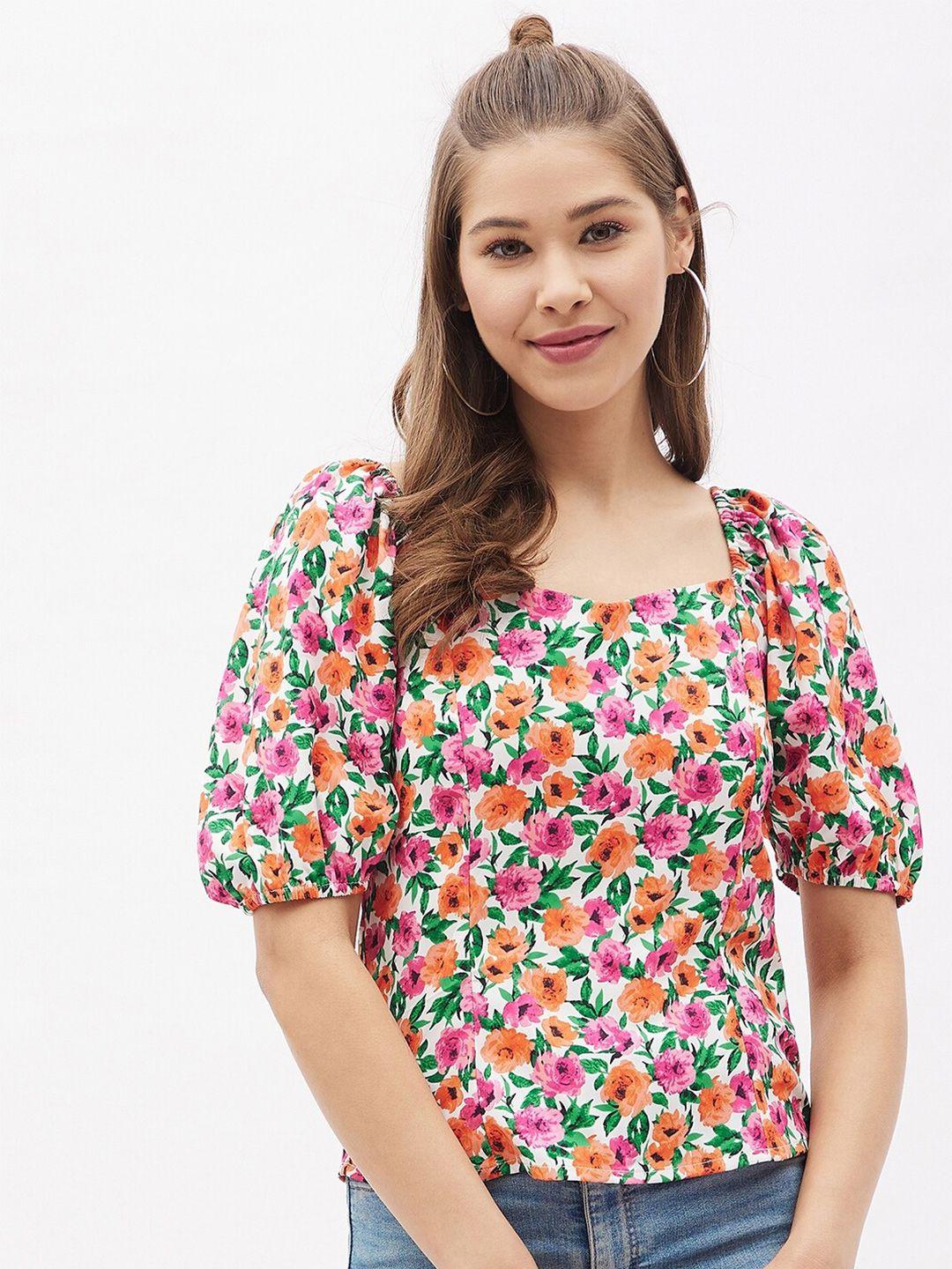 harpa multicoloured floral print blouson top