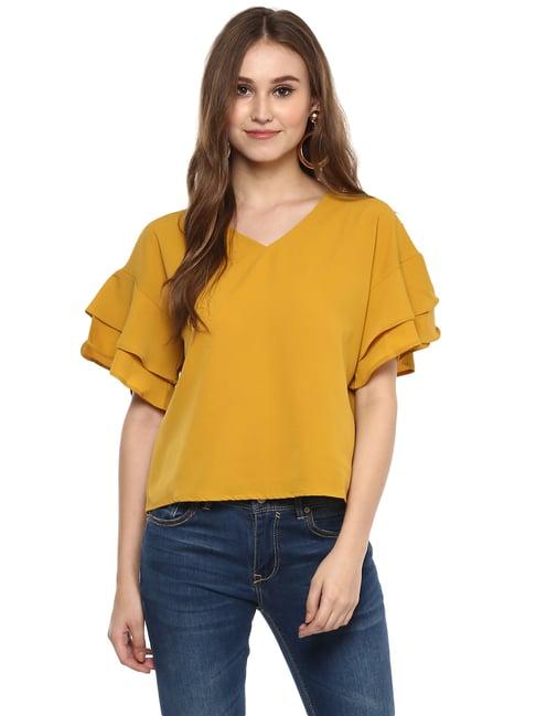 harpa mustard regular fit top