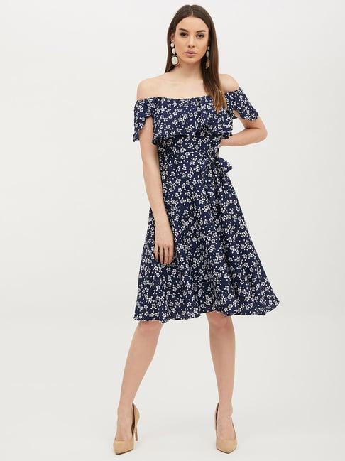 harpa navy & white floral print dress