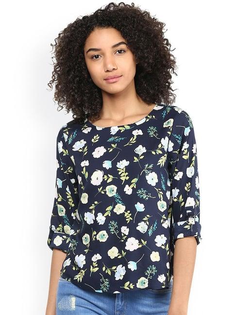 harpa navy floral print top