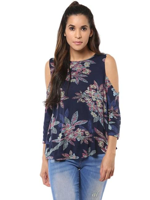 harpa navy floral print top