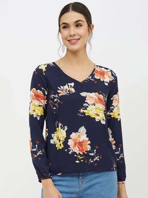 harpa navy floral print top