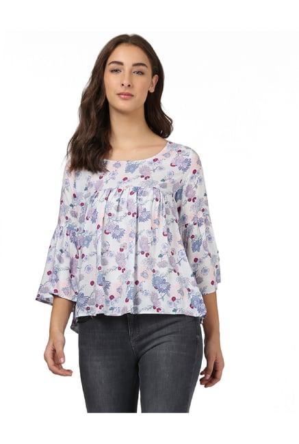 harpa off white floral print top